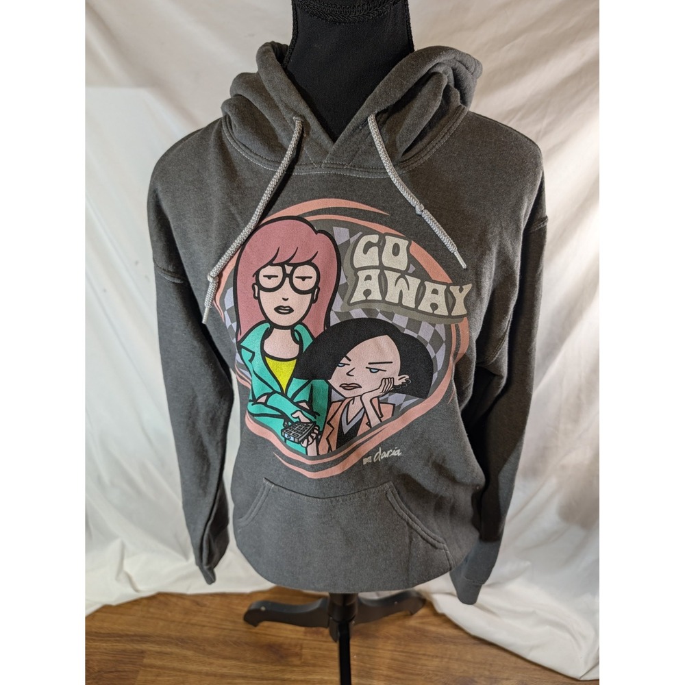 MTV Daria Gray Hoodie Sweatshirt Size Small